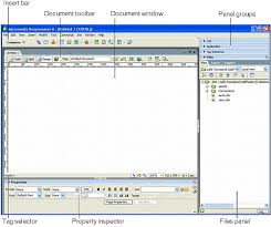 The Workspace Layout About The Dreamweaver Workspace Exploring The Workspace Dreamweaver Basics Dream Weaver Online Help Macromedia Etutorials Org