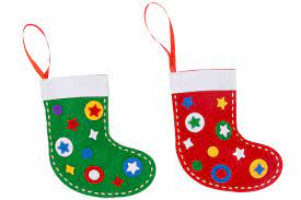 Kit 4 chaussettes de Noël en feutrine à broder - Kits créatifs Noël - 10  Doigts