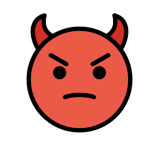 Face negative for facebook, instagram, whatsapp, twitter o skype.this emoji can be used in any type of device ios or android. Angry Face With Horns Emoji