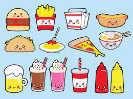Premium Vector Clipart Kawaii Junk Food Clipart Kawaii Food Clip Art Set High Quality Vectors Instant Download Kawaii Clipart Kawaii Griffonnages Kawaii Nourriture Kawaii