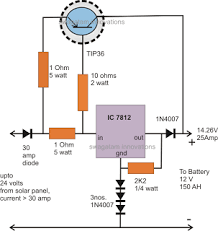 High Current Transistor Tip36 Datasheet Application Note Electronic Circuit Projects Circuit Projects Electronic Circuit Projects Battery Charger Circuit