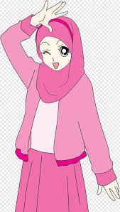 Logo hijab images stock photos vectors shutterstock. Muslimah Cartoon Muslimah Png Download 606x1068 7685001 Png Image Pngjoy