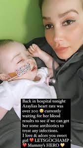 Azaylia, who is eight months old, was diagnosed with leukemia at just two months old. Azaylia Cain Rushed Back Into Hospital As Heart Rate Spikes In Middle Of Night Celebrity Land International