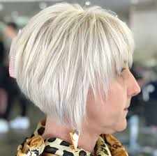Because short haircuts often take little styling but suit all hair types, even fine hair if you keep your layers longer at the front. Need Short Haircut Ideas For Women Over 60 Years Of Age Check Out Our Epic Collection Of Photos And De Ageless Hair Hair Color For Women Bob Haircut Back View
