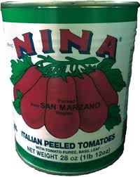 Amazon Com Nina Whole Peeled Tomatoes Packed In San Marzano With Tomato Puree Basil Leaf 28 Oz 1 Can Grocery Gourmet Food