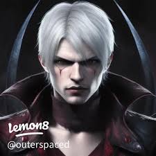 Dante from Devil May Cry in Tim Burton's Style