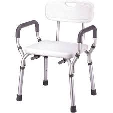 Essential Medical Supply Adjustable Molded Shower Chair With Arms Back Walmart Com Shower Bench Shower Chair Medical Supplies
