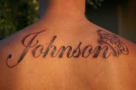 Names on banners with butterflies. Pin By Anthony Maloney On Ink Last Name Tattoos Name Tattoos On Back Name Tattoos