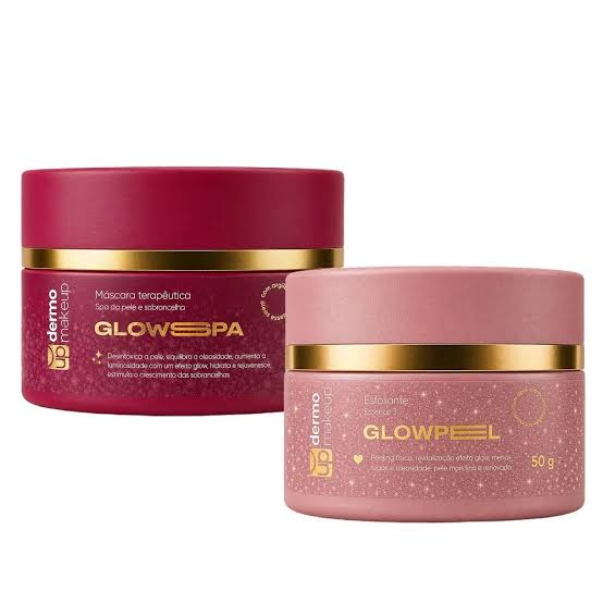 Kit GLOW Home Care Spa Facial &mdash; Argila e Esfoliante 50g &mdash; Dermo Makeup | Dermo Makeup
