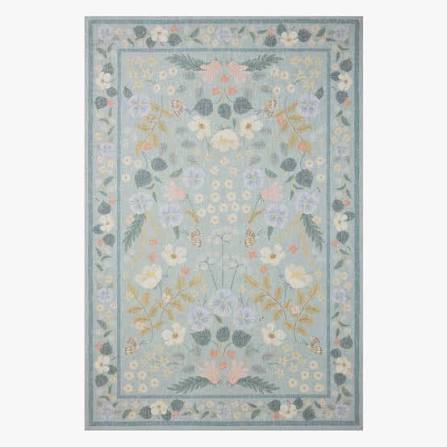 Rifle Paper Co Cotswolds Willow power loomed rug in sky