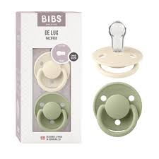 BIBS De Lux Baby Pacifier 2-Pack | Made in Denmark | BPA Free Dummy Soother,  Round Nipple. Silicone, OneSize (0-36 Months), IvorySage : Amazon.ca: Baby