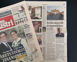 It has since started affiliate newspapers in austria, estonia , latvia (dienas bizness), lithuania (verslo žinios), poland, russia, scotland and slovenia. Dagens Industri Fantastic Frank