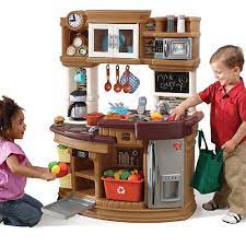 The play kitchen set has an open design and lots of accessories encourage imaginative social play and sharing with friends! Step2 Lil Chef S Gourmet Kitchen Neutral Toddler Kitchen Set Toddler Kitchen Play Kitchen