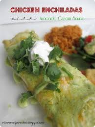 Chicken Enchiladas With Avocado Cream Sauce The Recipe Critic Recipes Avocado Cream Sauces Food