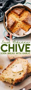 Form the dough into a ball and then press into the prepared pan so that the dough resembles a large disk. Garlic Irish Cheddar Chive Soda Bread Recipe Little Spice Jar
