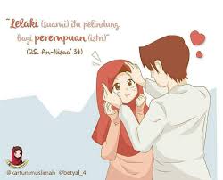 Pemilihan wallpaper yang tepat juga akan membuat hp kamu tampak enak dilihat. Gambar Kartun Islami Romantis Suami Istri Kata Kata