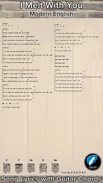 I Melt With You - Modern English | Song Lyrics With Guitar Chords 🎸  #IMeltWithYou #ModernEnglish