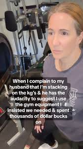 The gym equipment looks so cute sitting in the corner of his man cave  collecting dust 🤭🤣, #marriedlife #husbandwife #wife #wifelife #married  #weightgain #perimenopause