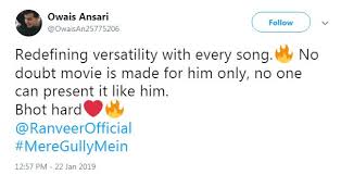 Gully Boy Fans Go Gaga Over Ranveer Singh S Mere Gully Mein Kya bolte hai naezy the baa kya bol re bumai apun kuch karte hai na yaar apni public ke li. ani news
