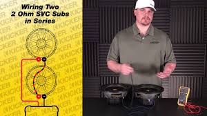 Lorenzo shows you how to wire your dual voice coil 2 ohm subwoofer at your amplifier to a 1 ohm or 4 ohm load! Subwoofer Wiring Two 2 Ohm Single Voice Coil Subs In Series Youtube