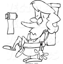 Select any colors to match your round or select your color to match and get your plastic toilet seat. Vector Of A Cartoon Woman Stuck In A Toilet Outlined Coloring Page By Toonaday 22260