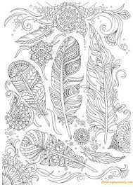 Use this free printable feather template to make paper feathers for crafts and other projects. Colorful Six Feathers Coloring Pages Hard Coloring Pages Coloring Pages For Kids And Adults