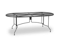 Check spelling or type a new query. Meadowcraft Mesh Wrought Iron 84 W X 42 D Oval Regular Dining Table With Umbrella Hole Md508400001