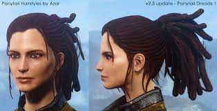 Ponytail Hairstyles By Azar V2 5a At Fallout 4 Nexus Mods And Community Ponytail Hairstyles Hair Styles Hair Videos