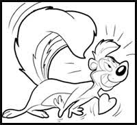 Looney tunes' pepe le pew has love in his eyes. How To Draw Cartoon Skunks Realistic Skunks Drawing Tutorials Drawing How To Draw Skunks Drawing Lessons Step By Step Techniques For Cartoons Illustrations