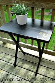 Down To Earth Style Paint Monogram A Tv Tray Craft Table Diy Tv Tray Makeover Monogram Painting