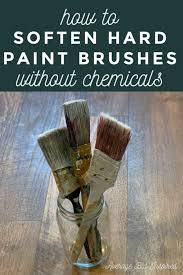 how to soften a hard paint brush