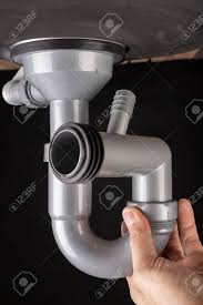 kitchen sink. drain installation