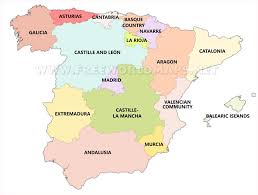 Green spain is a region in northern spain. Spain Political Map