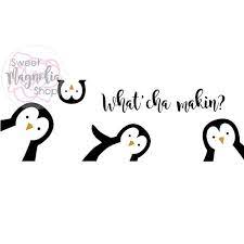 decorate your silhouette or cricut machine with these sweet little penguins dimensions are 14 25 cricut projects vinyl cricut projects beginner cricut animals