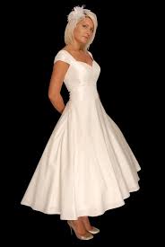 1950 S Ankle Length Ivory Satin Tea Length Wedding Dress Uk 8 Ballerina Short Wedding Dress Plus Size Wedding Dresses With Sleeves 1950s Style Wedding Dresses