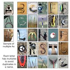Fishing Letter Name Art Alphabet Photography Personalized Art Print Name Art