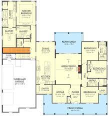 Fresh 4 Bedroom Farmhouse Plan With Bonus Room Above 3 Car Garage 51784hz Floor Plan Basement St House Plans Farmhouse Basement House Plans Farmhouse Plans