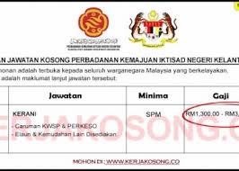 Portal jawatan kosong kerajaan dan swasta di malaysia, jawatan kosong, tip mendapatkan kerja, kerja kerajaan, jawatan kosong spa, kerja kosong johor kedah kelantan kuala lumpur melaka negeri sembilan pahang perak pulau pinang putrajaya sabah sarawak selangor seluruh malaysia. Jawatan Kosong Kelantan
