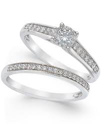 Maybe you would like to learn more about one of these? Macy S Trumiracle Diamond Engagement Ring And Wedding Band Set 1 2 Ct T W In 14k White Gold Reviews Rings Jewelry Watches Macy S