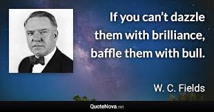 If You Can T Dazzle Them With Brilliance Baffle Them With Bull
