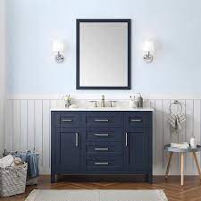 Maybe you would like to learn more about one of these? Ove Decors Tahoe 48 In Midnight Blue Single Sink Bathroom Vanity With White Cultured Marb In 2021 Single Sink Bathroom Vanity Bathroom Sink Vanity Blue Bathroom Vanity