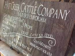 Lonesome Dove Hat Creek Cattle Company Western Sign Western Etsy Barn Wood Signs Country House Decor Western Home Decor