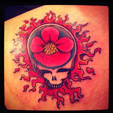 My Dad S Grateful Dead Tat It S A Scarlet Begonia Scarlet Is My Mom S Name Sweet Right 3 Hippie Tattoo Grateful Dead Tattoo Tattoos