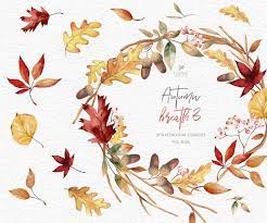 Fall Wreaths Clipart Fall Leaves Clipart Autumn Leaves Etsy Leaf Clipart Thanksgiving Wreaths Autumn Leaves
