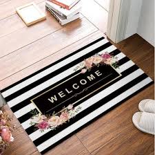 Black And White Kitchen Floor Mats Apple Logo Custom Floor Mat Itdayshop Welcome Door Mats Door Mat Custom Floor