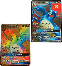 The box also includes card sleeves featuring this legendary trio that will keep your cards looking pristine, along with plenty of energy cards. Amazon Com Charizard Gx Hidden Fates Rare Pokemon Cards Set Of 2 Custom Metal Charizard Cards Pokemon Hidden Fates Collection Rare Tcg Custom Made Pokemon Cards Toys Games