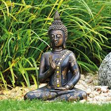 Gautama buddha figur, gautama buddha tian tan buddha golden buddha sitzender buddha aus gandhara shakya, buddhismus, budai, buddhaschaft, buddhharupa png. Deko Thai Buddha Figur Sitzend Schwarz Aus Poly Hohe 28cm Kaufen
