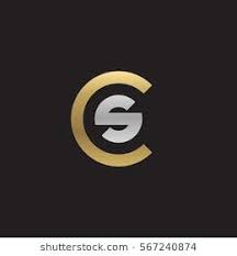 Initial Letter Logo Cs Sc S Inside C Rounded Lowercase Logo Gold Silver Letter Logo Alphabet Letters Design Logos