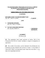 These local civil rules of practice shall govern the conduct of the united states district court for the district of south carolina, except when the conduct of this. 2019 Amej 1594 Pdf Dalam Mahkamah Tinggi Malaya Di Kuala Lumpur Dalam Wilayah Persekutuan Malaysia Bahagian Dagang Saman Pemula No Course Hero