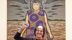 Archibald Prize won by Blak Douglas for portrait of artist Karla Dickens,  the second time an Indigenous artist has won